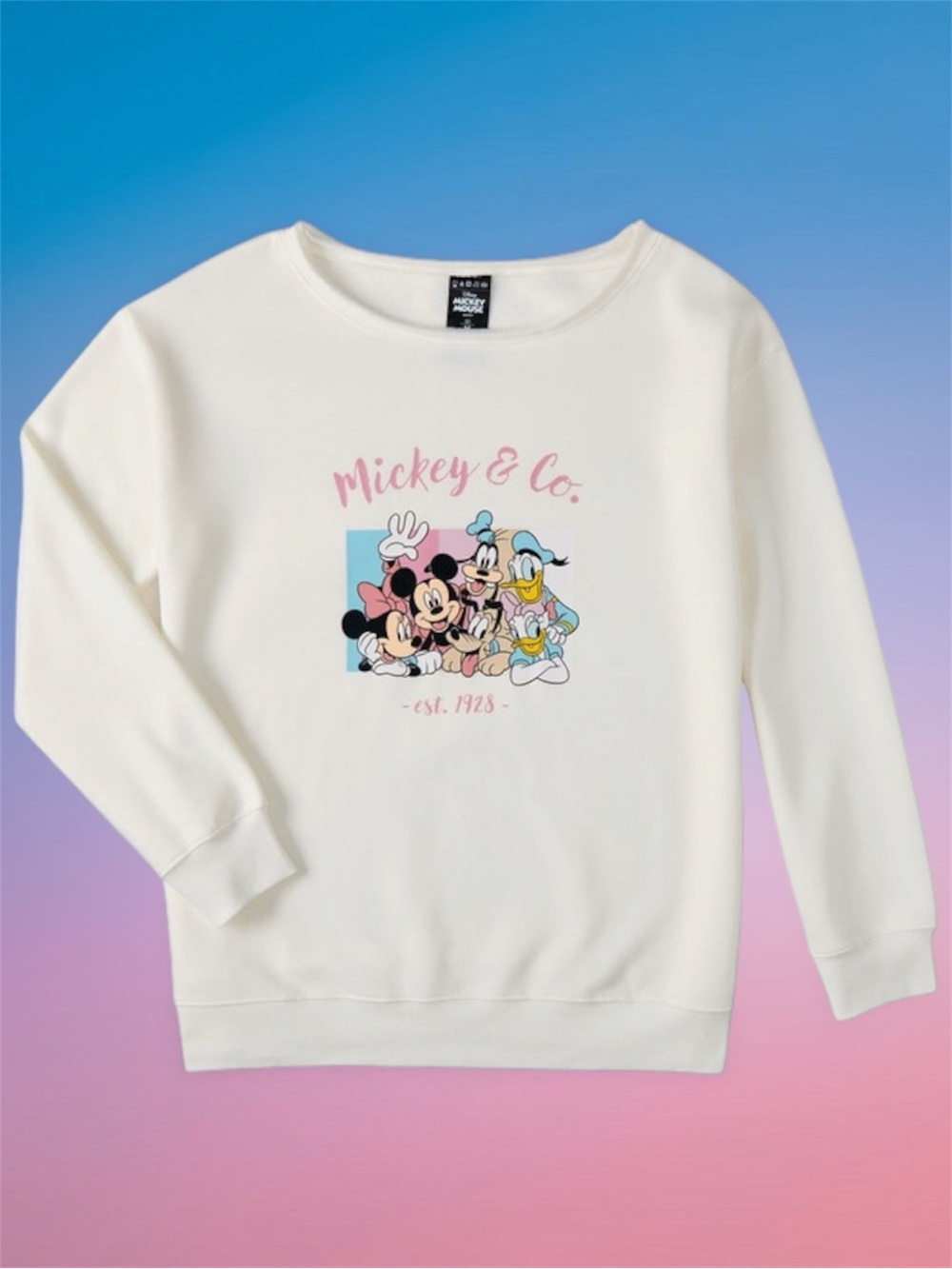🌙✨🏷️ Disney Mickey Mouse Oversized Sweatshirt Pullover Size L